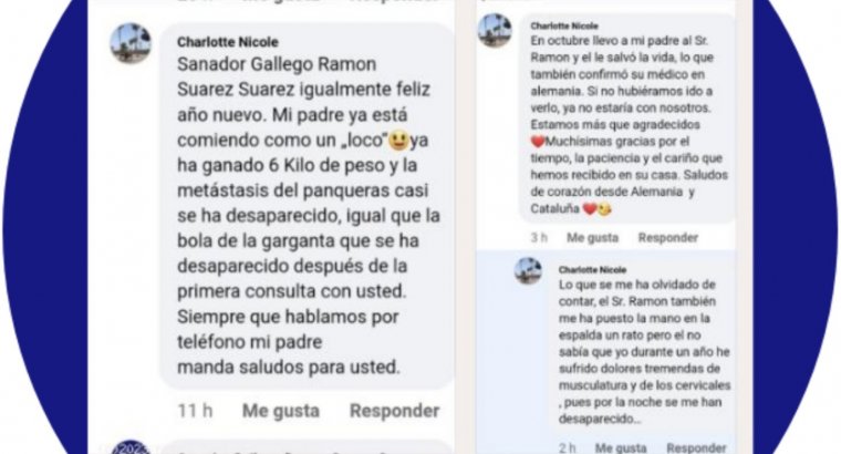 Sanador español ofrece eficaces y serias consultas