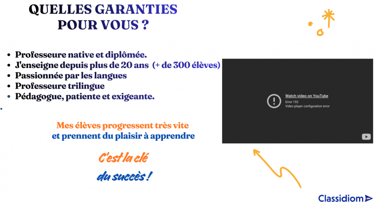 Profesora nativa de francés para hispanohablantes y ang
